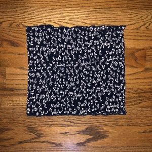 Brandy Melville (John Ghalt) Navy Floral Tube Top
